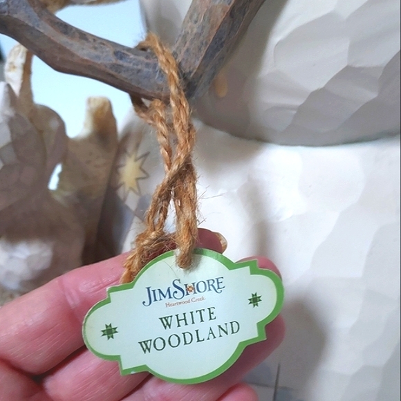 Jim Shore Rare White Woodland Snowman Large 19” Statue 4058733 Indoor Outdoor - Picture 6 of 16